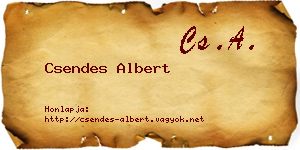 Csendes Albert névjegykártya